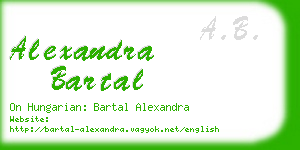 alexandra bartal business card